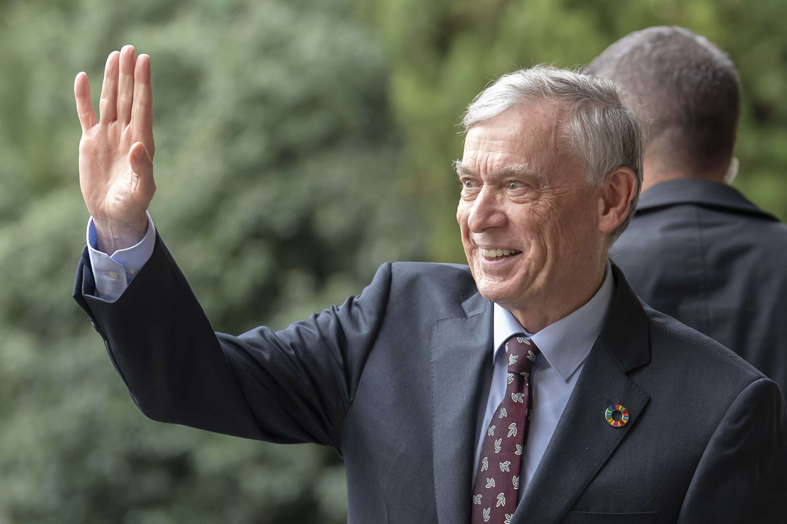 L'envoyé spécial des Nations unies pour le Sahara occidental, Horst Köhler, arrivant à Genève le 5 décembre 2018.