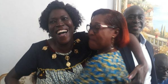Simone Gbagbo, quelques minutes après l’annonce de l’acquittement de Laurent Gbagbo, à son domicile d’Abidjan.