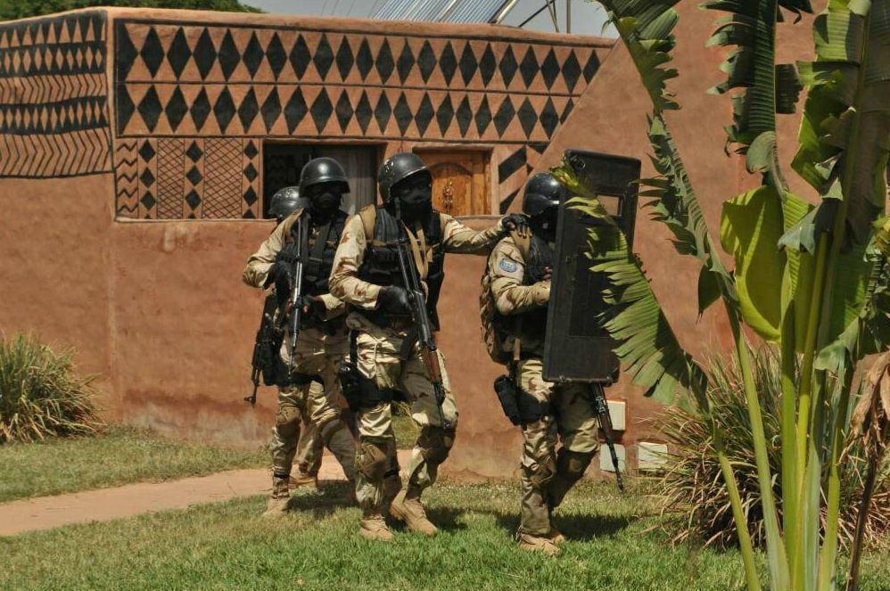 Des militaires burkinabè à l'entraînement.