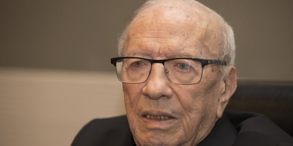 Béji Caïd Essebsi, le président tunisien, lors du 32e Sommet de l’UA à Addis-Abeba, le 10 février 2019.