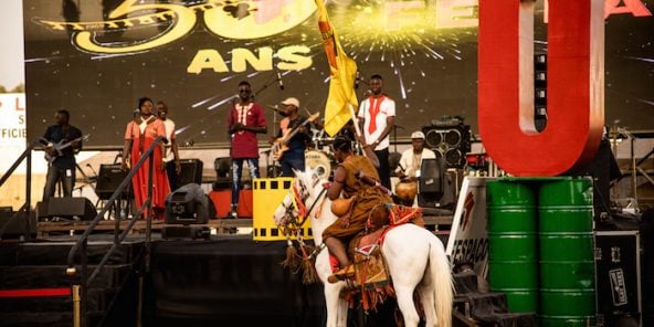 Cérémonie d'ouverture du Fespaco au stade municipal de Ouagadougou, le 23 février 2019.