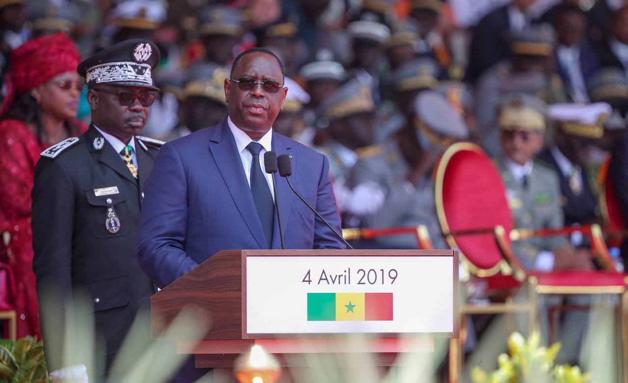 Le président Macky Sall, le 4 avril 2019 lors des célébrations de la fête d'indépendance.