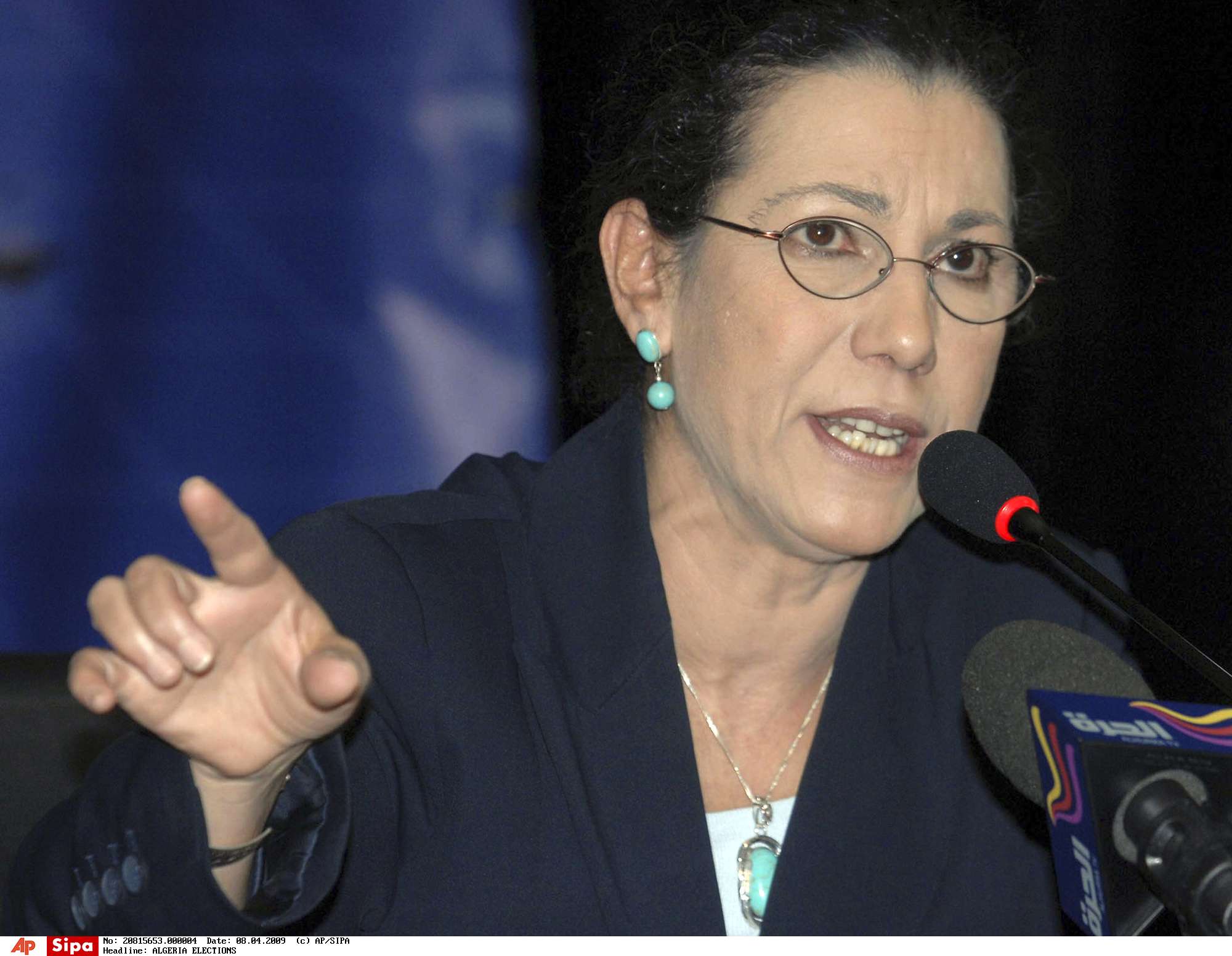 La secrétaire générale du Parti des travailleurs Louisa Hanoune.