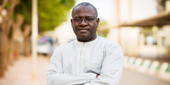 Bakary Sambe, directeur du Timbuktu Institute et professeur à l’université Gaston-Berger de Saint-Louis (Sénégal) à Dakar, Sénégal le 15 mai 2019.