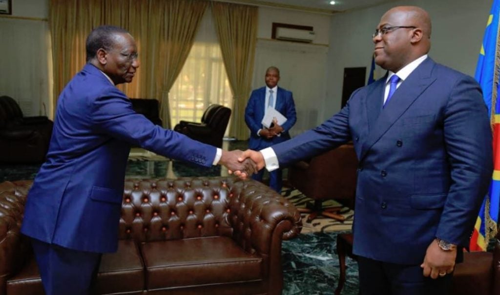 Le président Félix Tshisekedi et Sylvestre Ilunga Ilunkamba, nouveau Premier ministre de la RDC, le 20 mai 2019 à Kinshasa (image d'illustration).