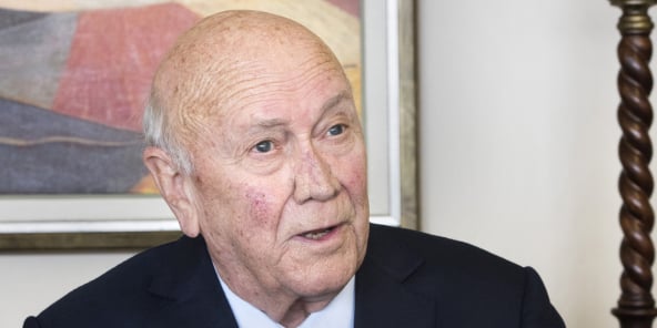 Frederik Willem De Klerk, dernier président du régime d’apartheid en Afrique du Sud.
