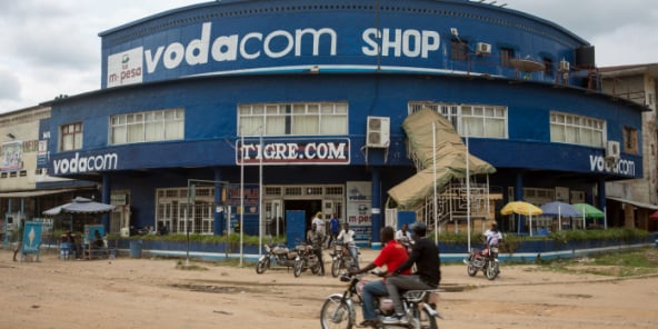 Boutique Vodacom à Kisangani, capitale de la Province orientale de la RDC.