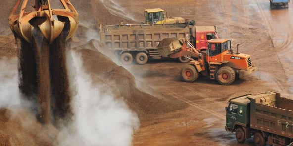 Déchargement de minerai de fer (photo d’illustration)