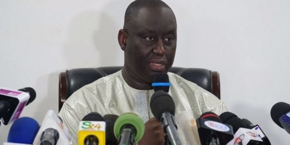 Aliou Sall, lors d’une conférence de presse le 4 juin 2019.