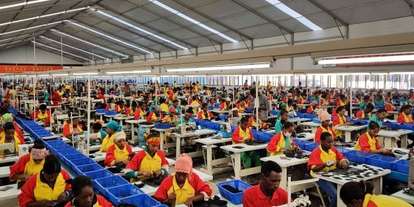 L’un des sites de production de chaussures du chinois Huajian, à Lebu, en Ethiopie en 2017.