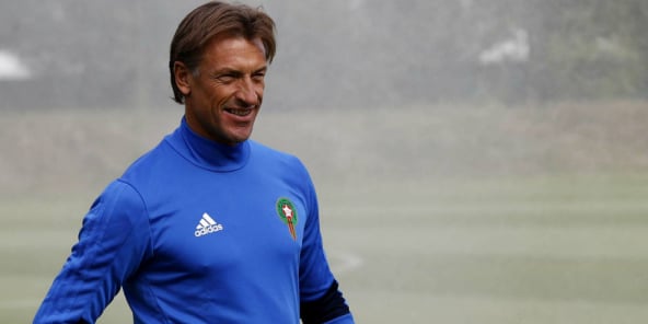 L’ex-sélectionneur du Maroc Hervé Renard pendant le Mondial de football en Russie, à Kaliningrad, le 24 juin 2018 (image d’illustration).