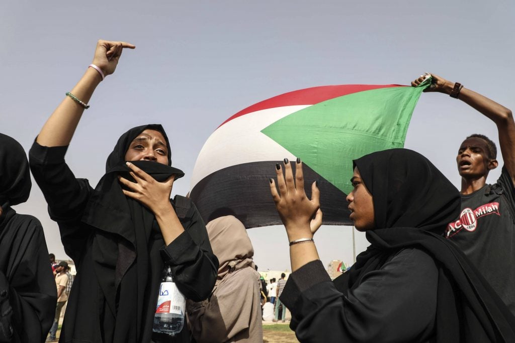 Des manifestantes à Khartoum, le 18 juillet 2019.