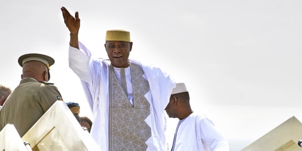 Amadou Toumani Touré lors de son premier retour à Bamako, le 24 décembre 2017.