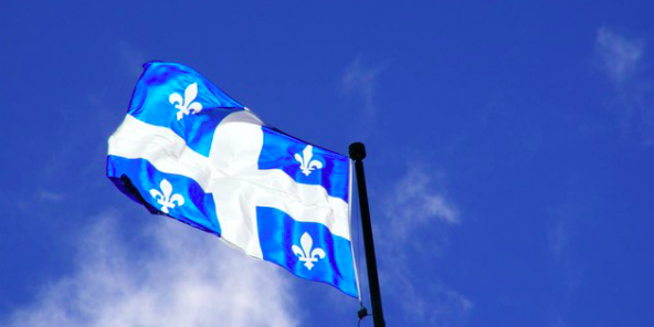 Le drapeau du Québec.
