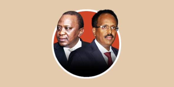 Uhuru Kenyatta et Mohamed Abdullahi Farmajo