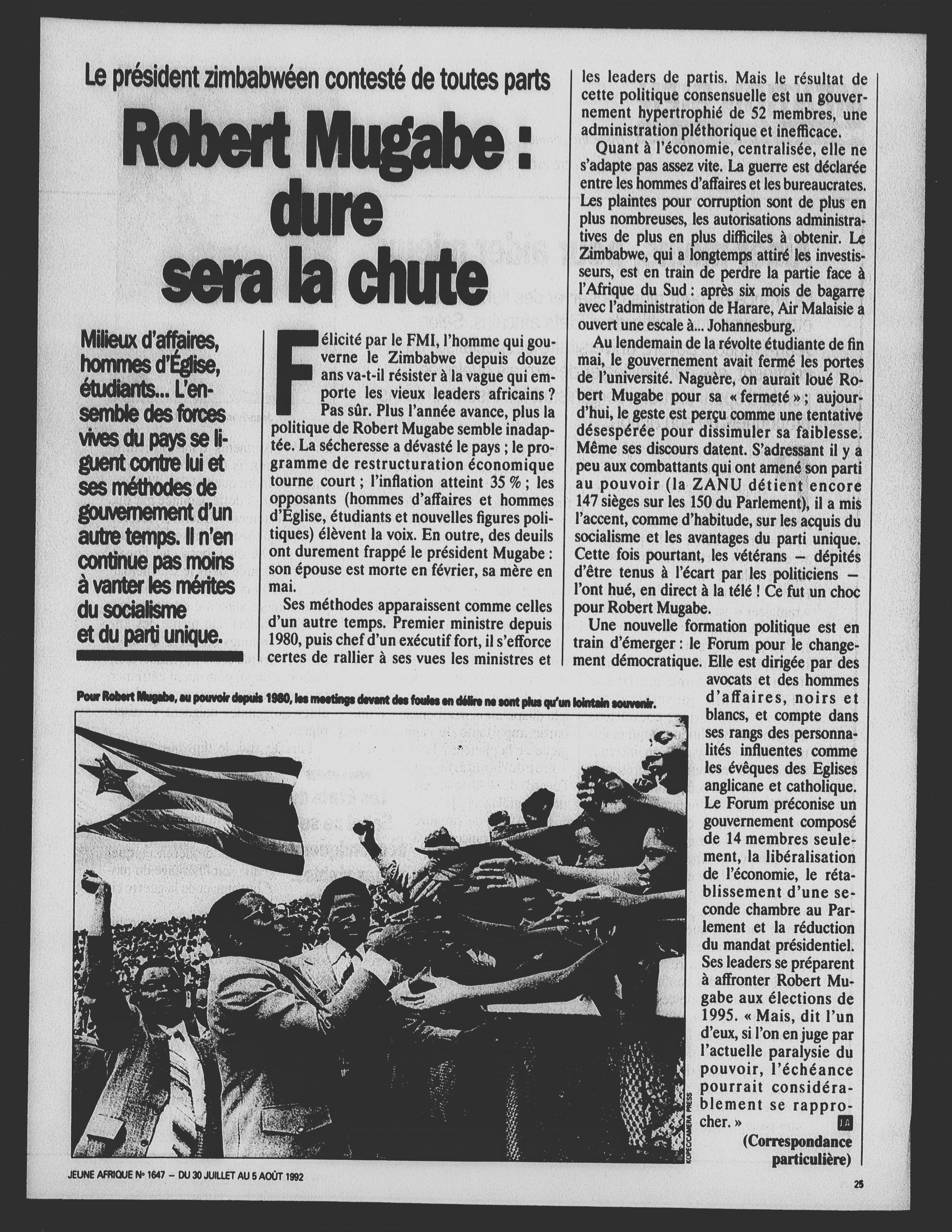 Article daté du 30 juillet 1992