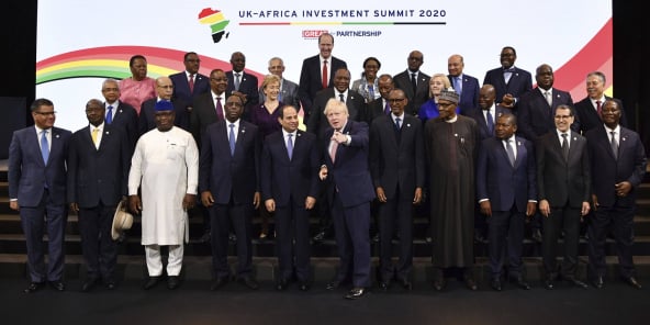 Sommet Royaume-Uni - Afrique, le 20 janvier 2020 à Londres.