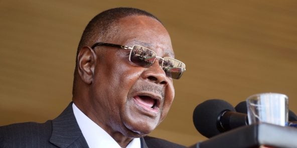 Le président du Malawi, Peter Mutharika à Blantyre, le 31 mai 2019.