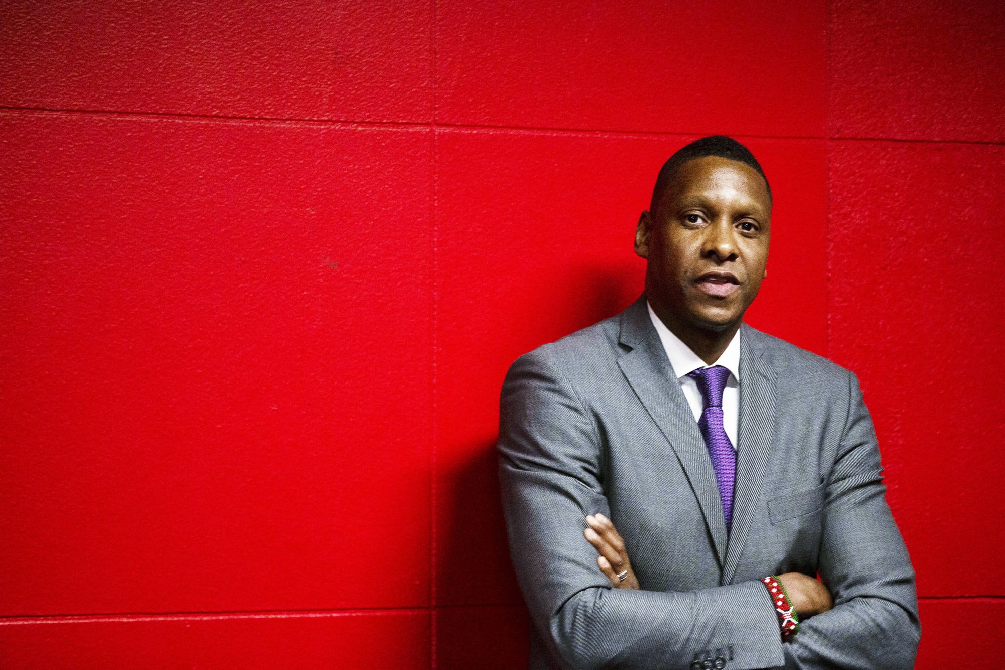 L’ancien sportif nigérian Masai Ujiri. © Chris Young/AP/SIPA ;