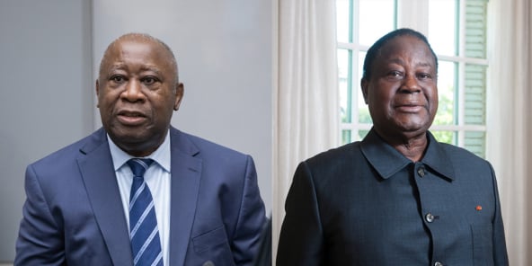 Laurent Gbagbo et Henri Konan Bédié.