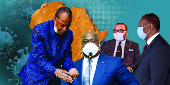 Alpha Condé, Félix Tshisekedi, Mohammed VI et Alassane Ouattara ont fait le choix du port du masque face au Covid-19.