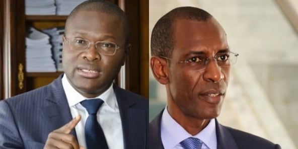 Romuald Wadagni, ministre béninois des Finances, et son homologue sénégalais Amadou Ba.