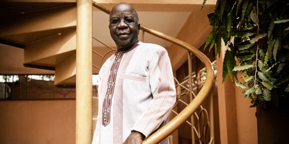 Simon Compaoré, président du MPP, à son domicile de Ouagadougou, le 11 mars 2020.