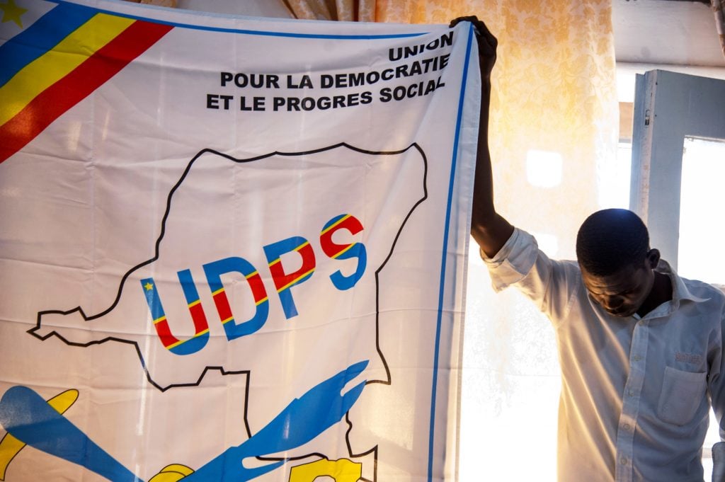 Au siège de l’UDPS, dans la commune de Limete. © JUNIOR D.KANNAH