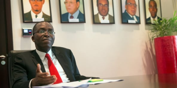 Augustin Matata Ponyo, alors Premier ministre de la RDC, à Kinshasa, le 14 octobre 2014.