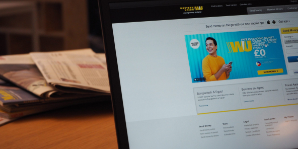 Le site internet de Western Union (image d'illustration).
