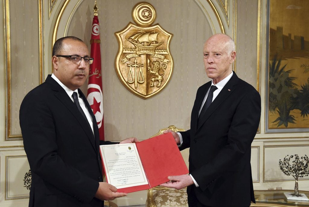 Hichem Mechichi, nommé Premier ministre par le président tunisien, Kais Saied, le 25 juillet 2020.