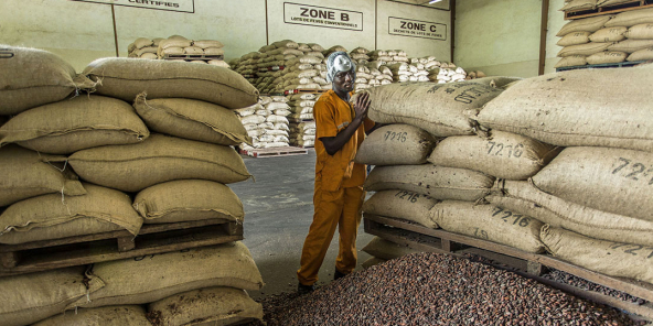 Unité de transformation du Cacao dans l'usine de Choco Ivoire à San Pedro