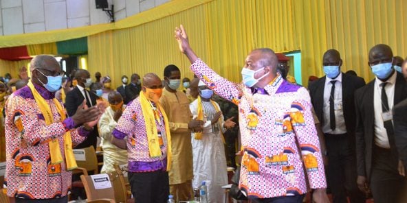 Alpha Condé, Conakry, le 6 août 2020, à la convention nationale du RPG au Palais du Peuple.