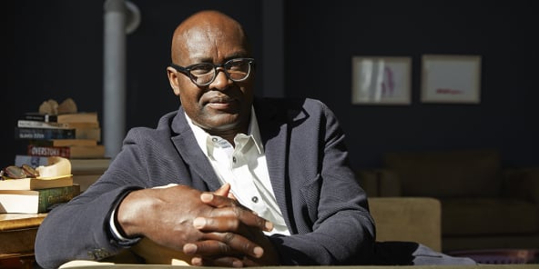 Achille Mbembe à Johannesburg, le 4 août 2020.