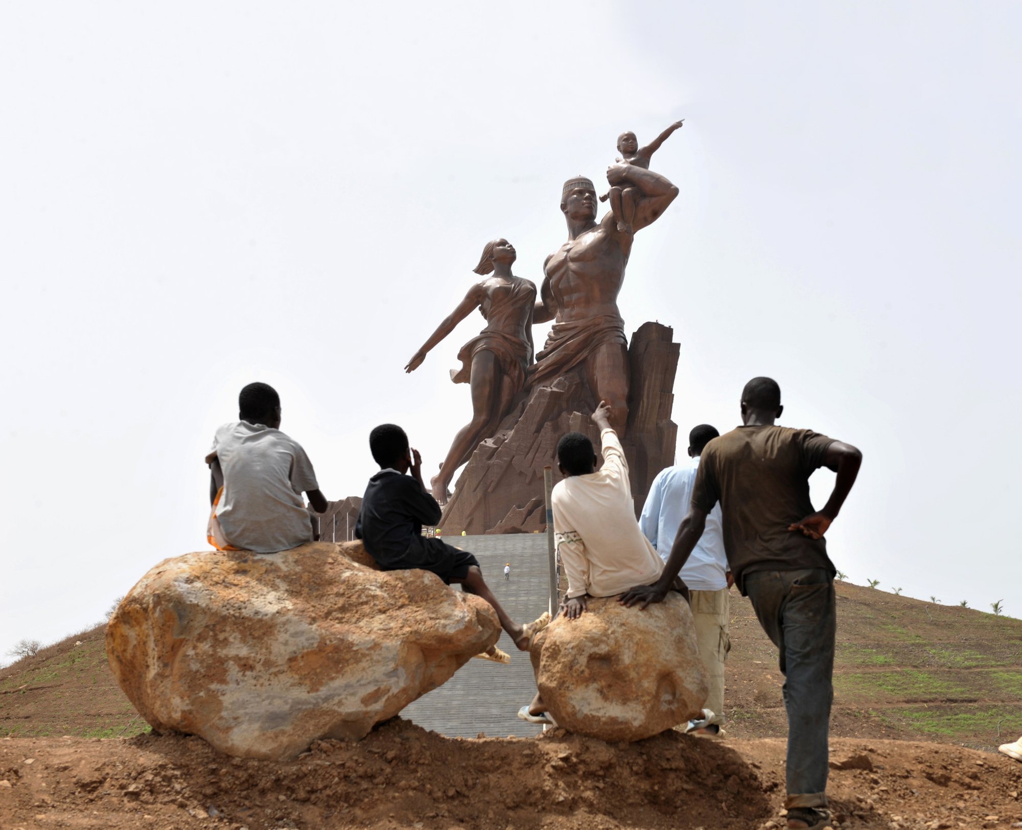 Inauguration du gigantesque monument de la Renaissance africaine, à Dakar, en avril 2010.