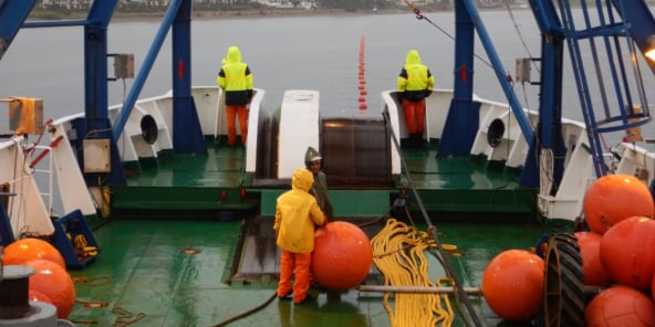 Le Raymond-Croze, navire câblier d’Orange Marine en charge des interventions sur la partie algérienne de Sea-Me-We 4.
