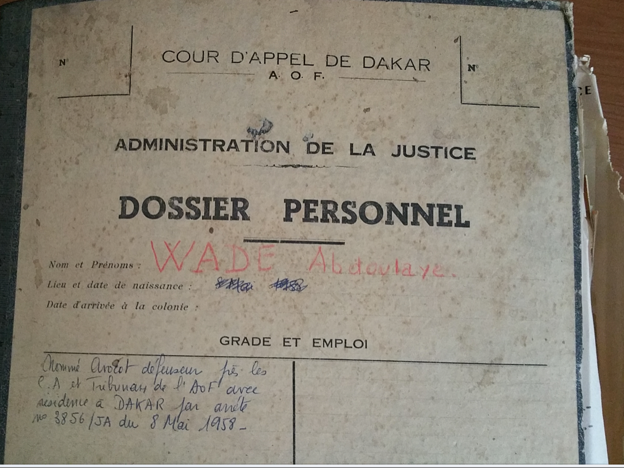 Le dossier d'Abdoulaye Wade, nommé avocat
