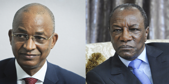 Cellou Dalein Diallo, chef de l’UFDG, et Alpha Condé, président sortant de la Guinée.