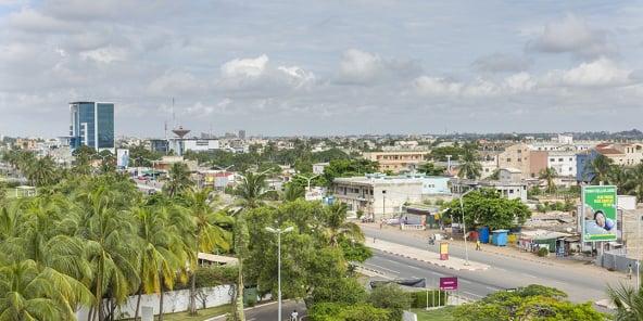 Vue de la ville de Lomé, au Togo.