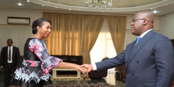 Felix Tshisekedi et Jeanine Mabunda, en 2019.