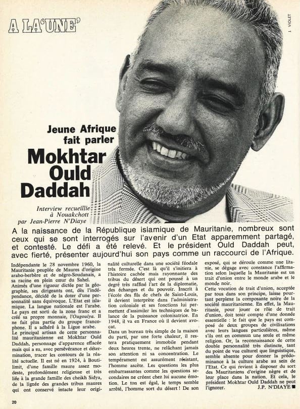 L'entretien entre Mokhtar Ould Daddah et Jean-Pierre Ndiaye, en 1973 à Nouakchott.
