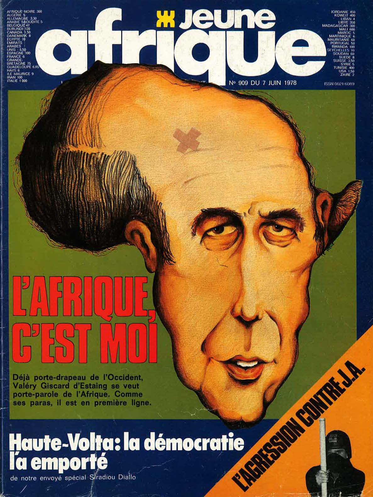 La couverture de Jeune Afrique de juin 1978.