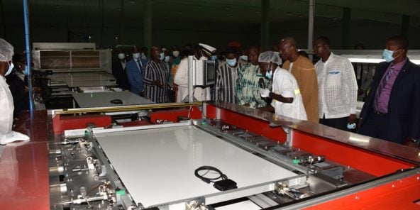 L’usine de montage de panneaux solaire de Faso Energy, en banlieue nord de Ouagadougou.
