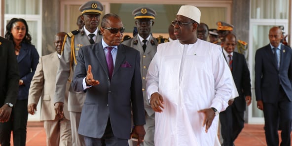 Alpha Condé et Macky Sall, à Dakar le 9 août 2015