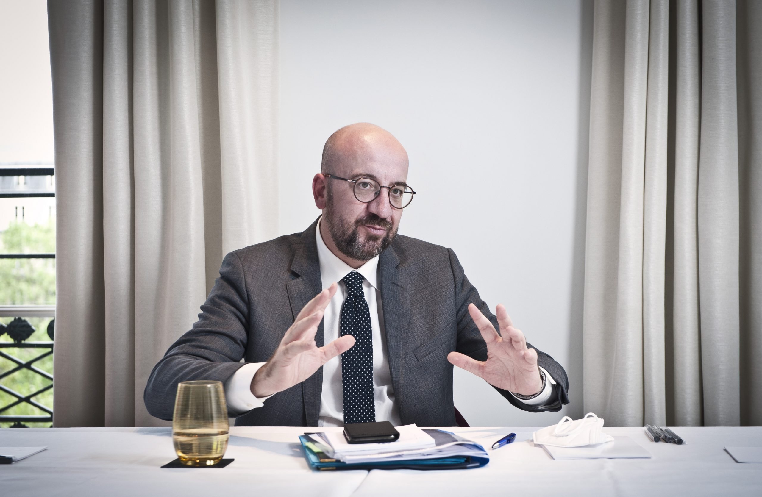 Charles Michel est président du Conseil européen depuis le 1ᵉʳ décembre 2019. Ici à Paris, le 17 mai 2021.