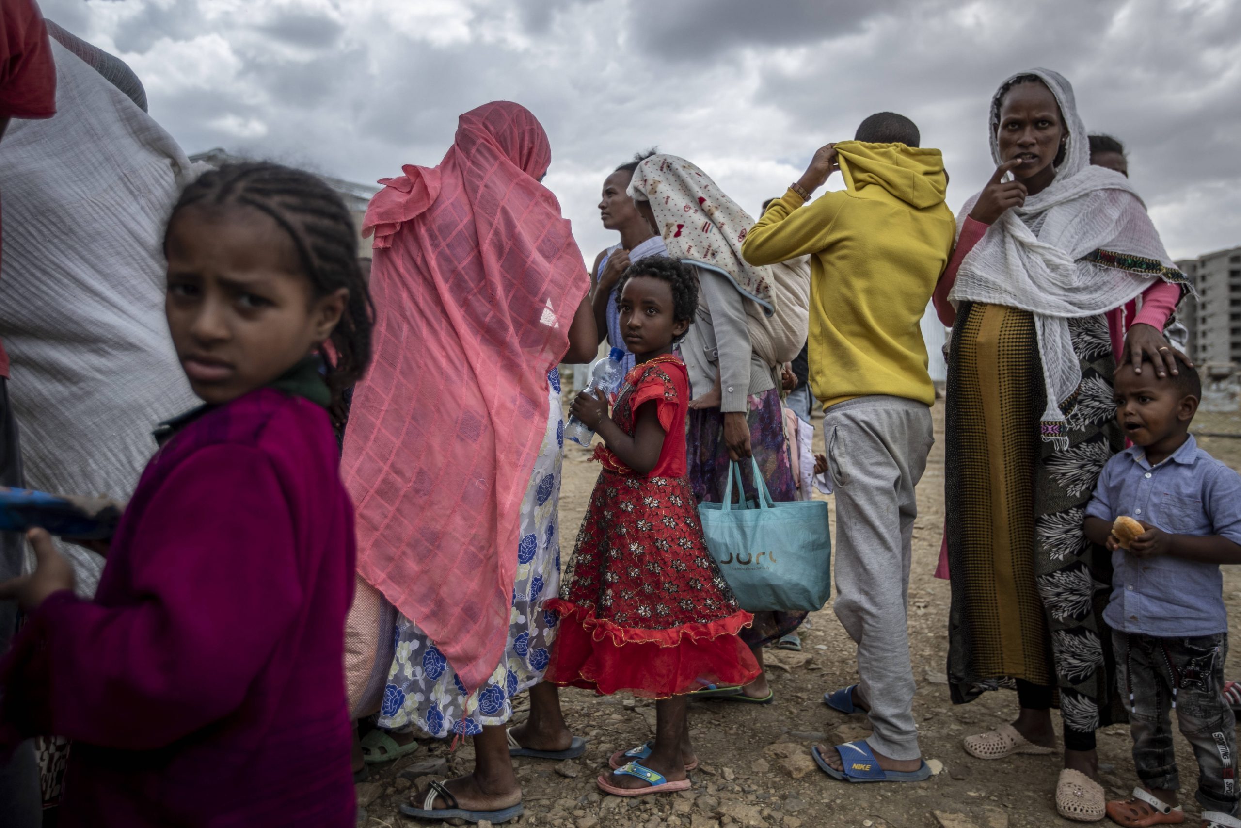 Dans un centre d’accueil pour personnes déplacées à Mekele, dans la région du Tigré au nord de l’Éthiopie, le dimanche 9 mai 2021.