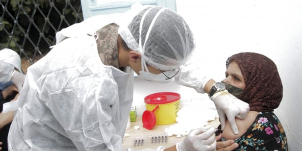 Vaccination contre le Covid-19 à Kesra, en juillet 2021