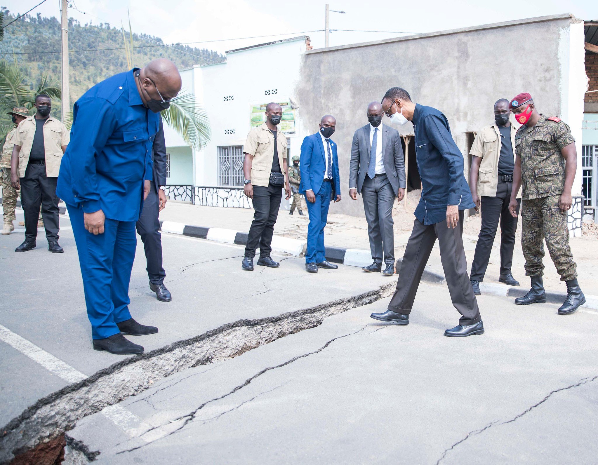 Visite de travail du président Tshisekedi de la RD Congo au Rwanda, à Rubavu, le 25 juin 2021