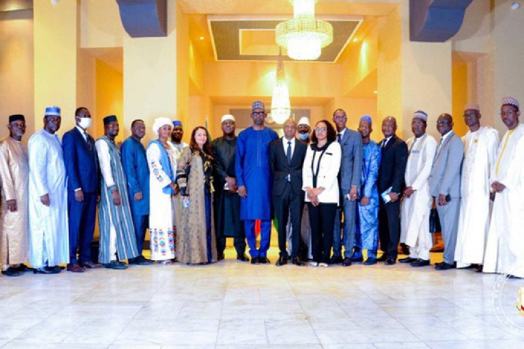 La délégation malienne en visite en Guinée, janvier 2022. © DR