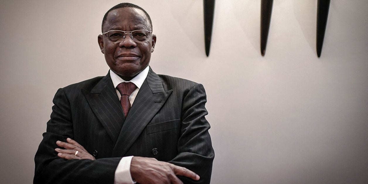 Le leader du Mouvement pour la renaissance du Cameroun, Maurice Kamto, à Paris, le 30 janvier 2020. © STEPHANE DE SAKUTIN / AFP
